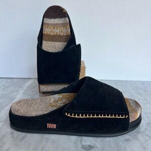 Unisex Commbi Ollie Black Suede Comfort Shoe Slides 9/7 EU40 Podiatrist Designed